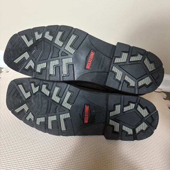 Wolverine Mens Rancher Wellington Work Boot Brown Black Leather Waterproof Sz 14 - Picture 11 of 14